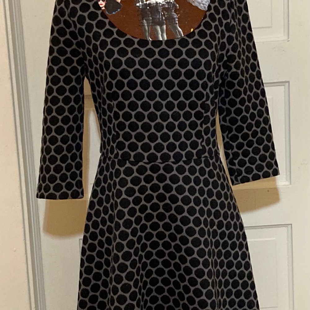 Boden Black Fit & Flare Dress Size 4 Petite